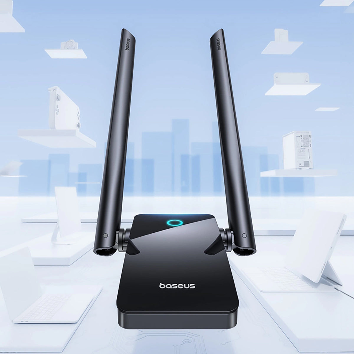 Bezdrôtový adaptér Baseus FastJoy, Dual Band, Wi-Fi 6, 1300 Mb/s, čierny B01317600111-05