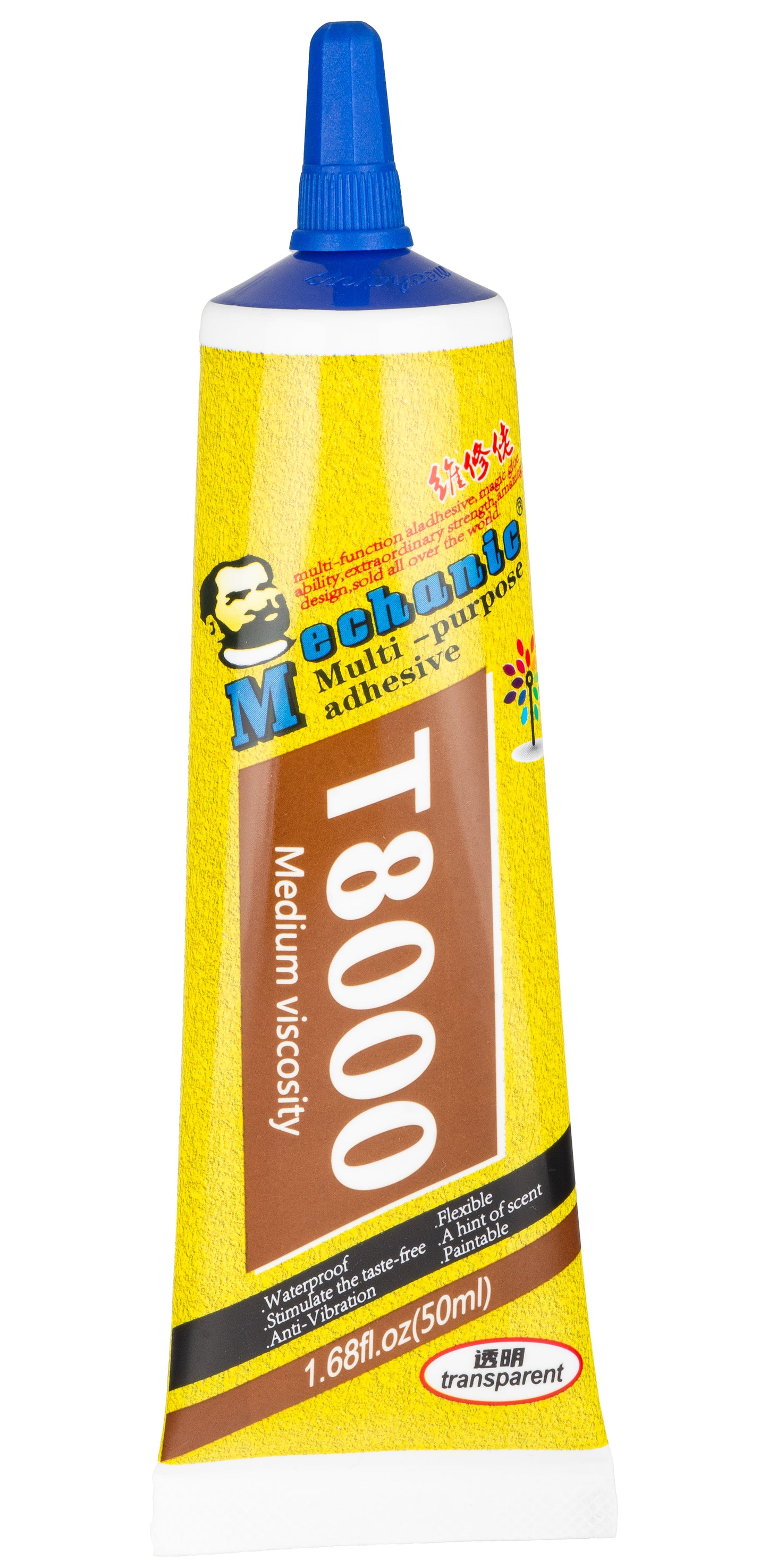 Mechanické tekuté lepidlo T-8000, 50ml, Transparentné