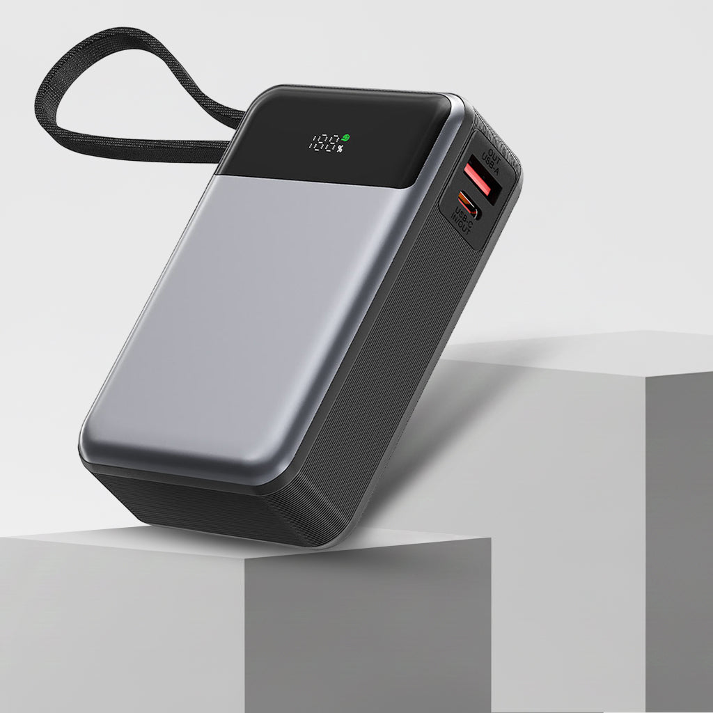 Externá batéria Acefast M21, 20000mAh, 65W, QC + PD, 1 x USB-A - 2 x USB-C, Čierna