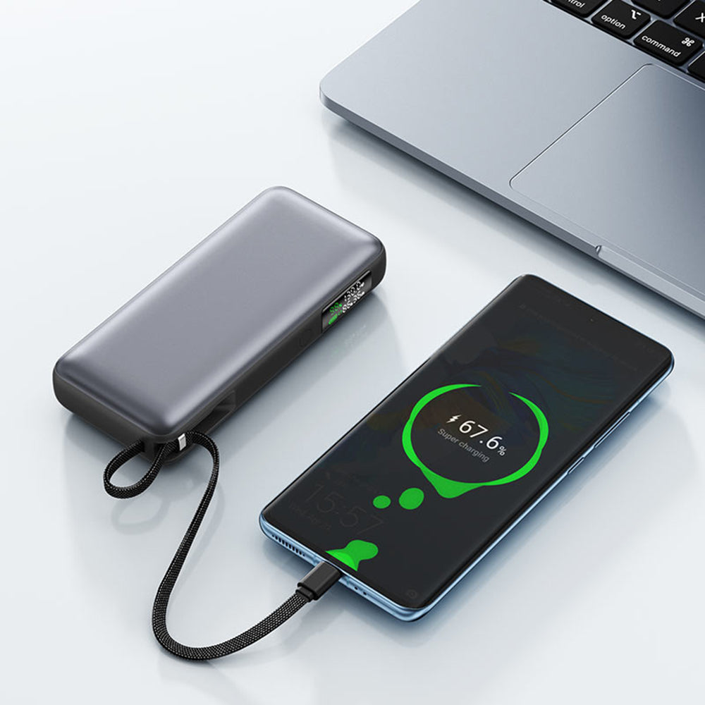 Externá batéria Acefast M22, 20000mAh, 130W, QC + PD, 1 x USB-A - 2 x USB-C, Čierna