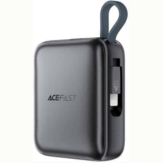 Externá batéria Acefast M23, 10000mAh, 22.5W, QC + PD, 1 x Lightning - 2 x USB-C, Sivá
