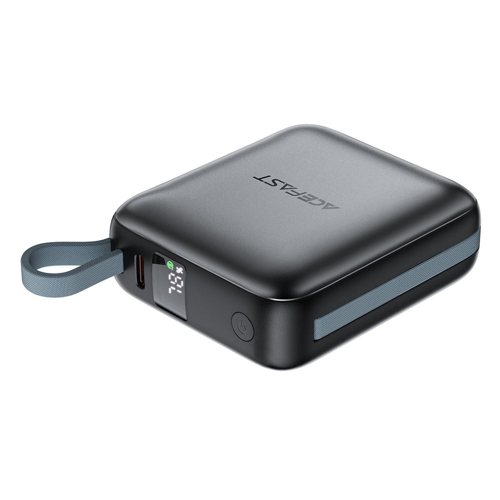 Externá batéria Acefast M23, 10000mAh, 22.5W, QC + PD, 1 x Lightning - 2 x USB-C, Sivá