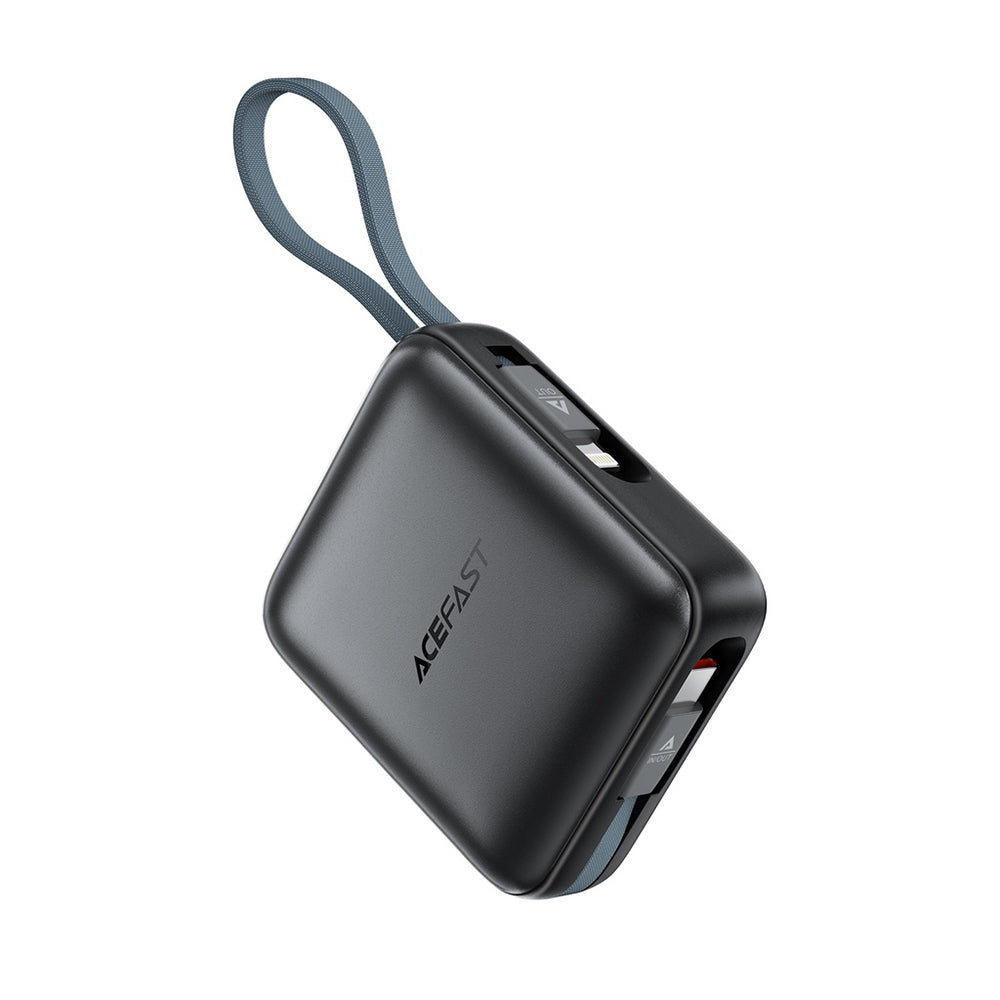 Externá batéria Acefast M23, 10000mAh, 22.5W, QC + PD, 1 x Lightning - 2 x USB-C, Sivá