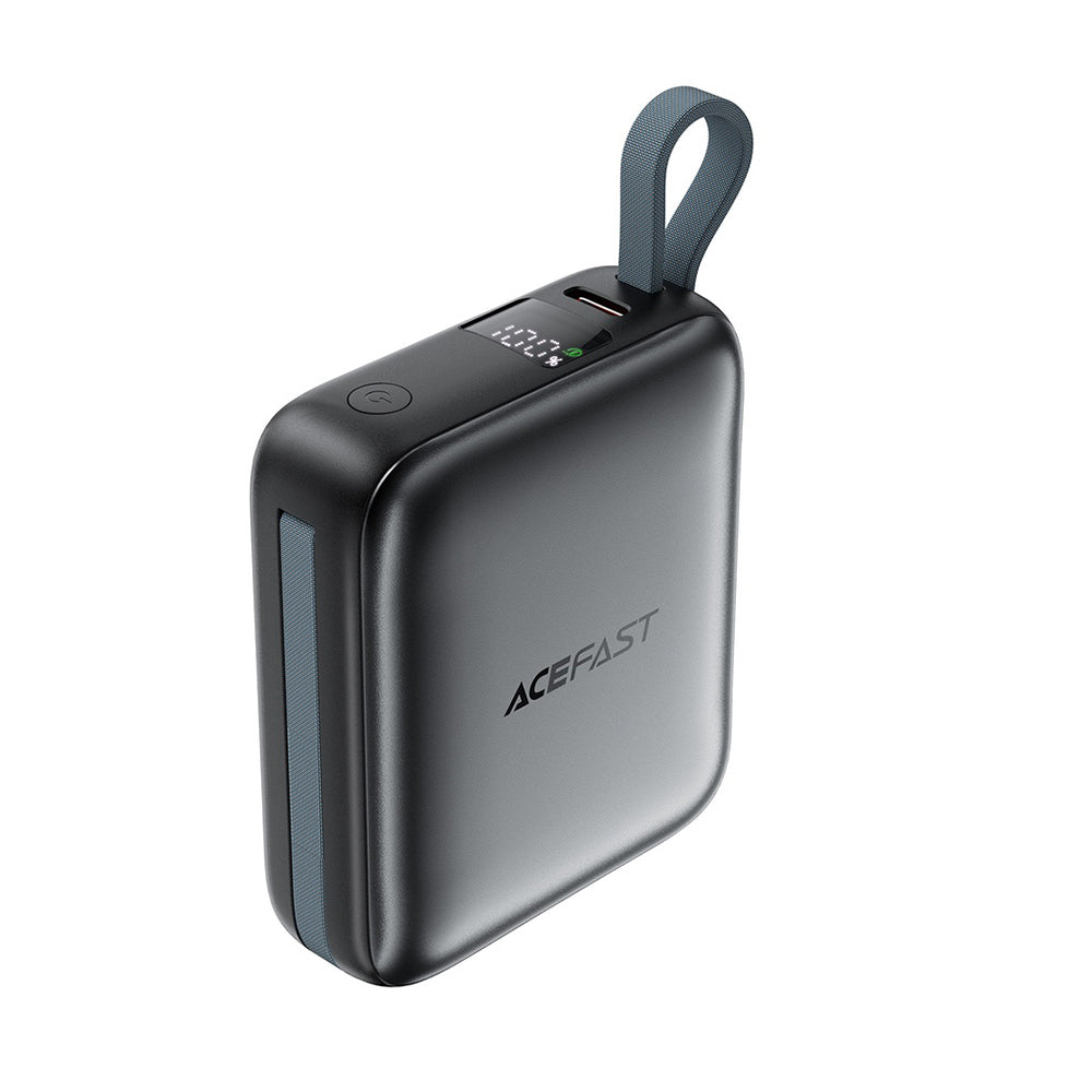 Externá batéria Acefast M23, 10000mAh, 22.5W, QC + PD, 1 x Lightning - 2 x USB-C, Sivá