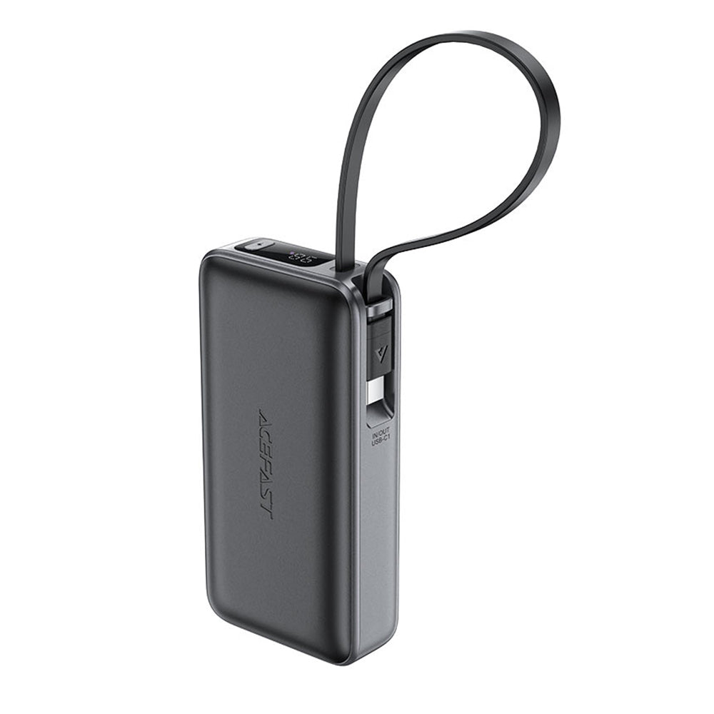 Externá batéria Acefast M7, 10000mAh, 30W, QC + PD, 1 x USB-A - 2 x USB-C, Čierna