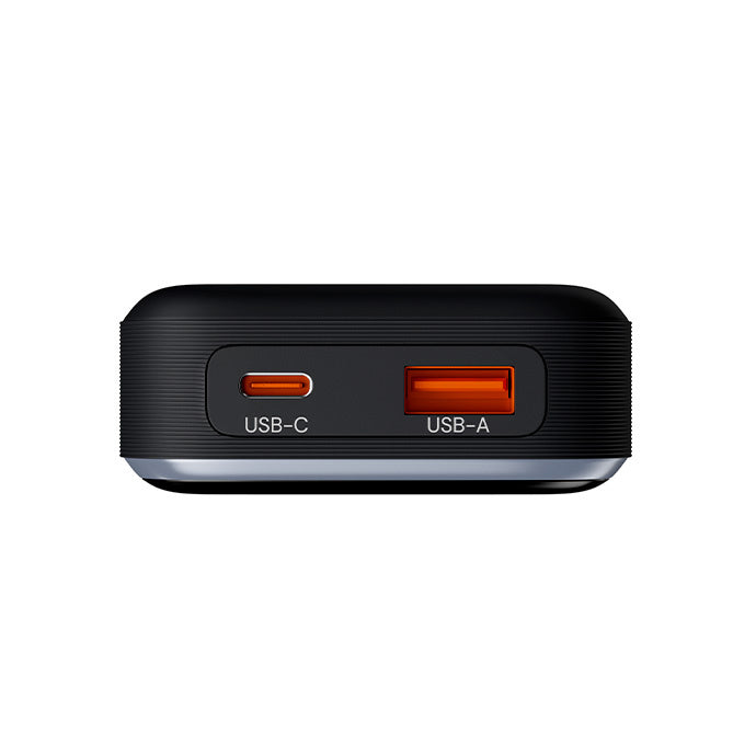 Externá batéria Allity. APB-200 PocketPower, 10000mAh, 33W, QC + PD, 1 x USB-A - 1 x USB-C, Sivá