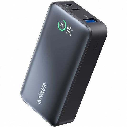Externá batéria Anker 533, 10000mAh, 30W, QC + PD, 1 x USB-A - 2 x USB-C, Čierna A1256G11