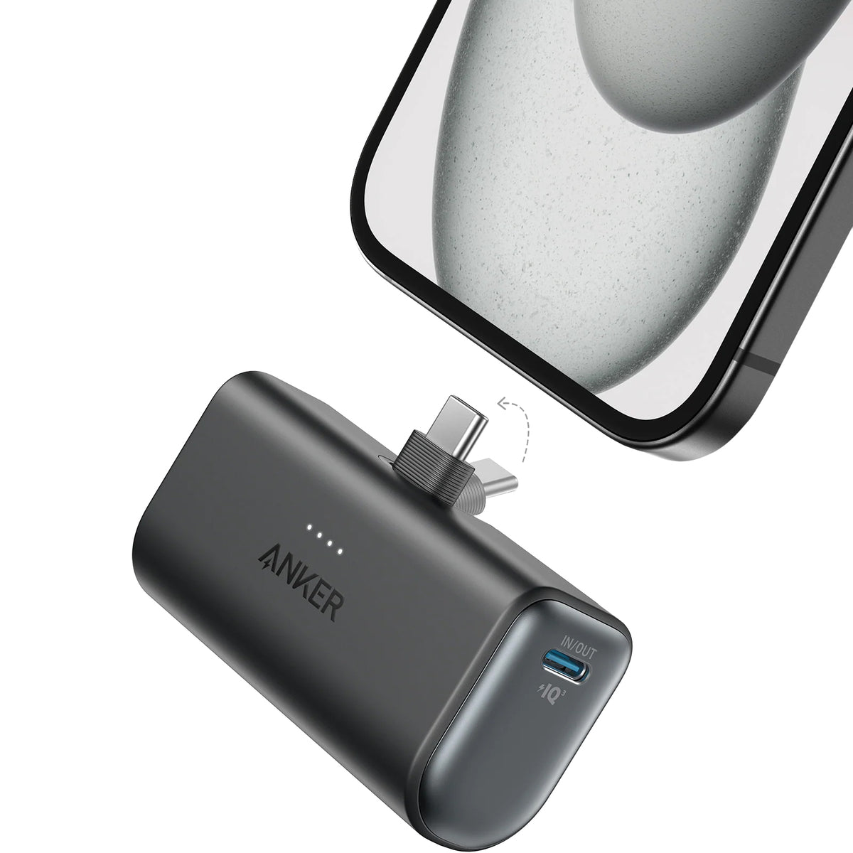 Externá batéria Anker Nano, 5000mAh, 22.5W, PD, 2 x USB-C, Čierna A1653H11