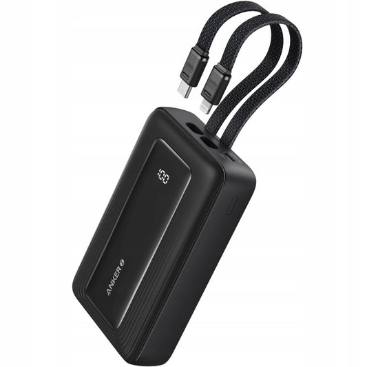 Externá batéria Anker PowerCore, 10000mAh, 30W, QC + PD, 1 x Lightning - 1 x USB-A - 2 x USB-C, Čierna A1680G11