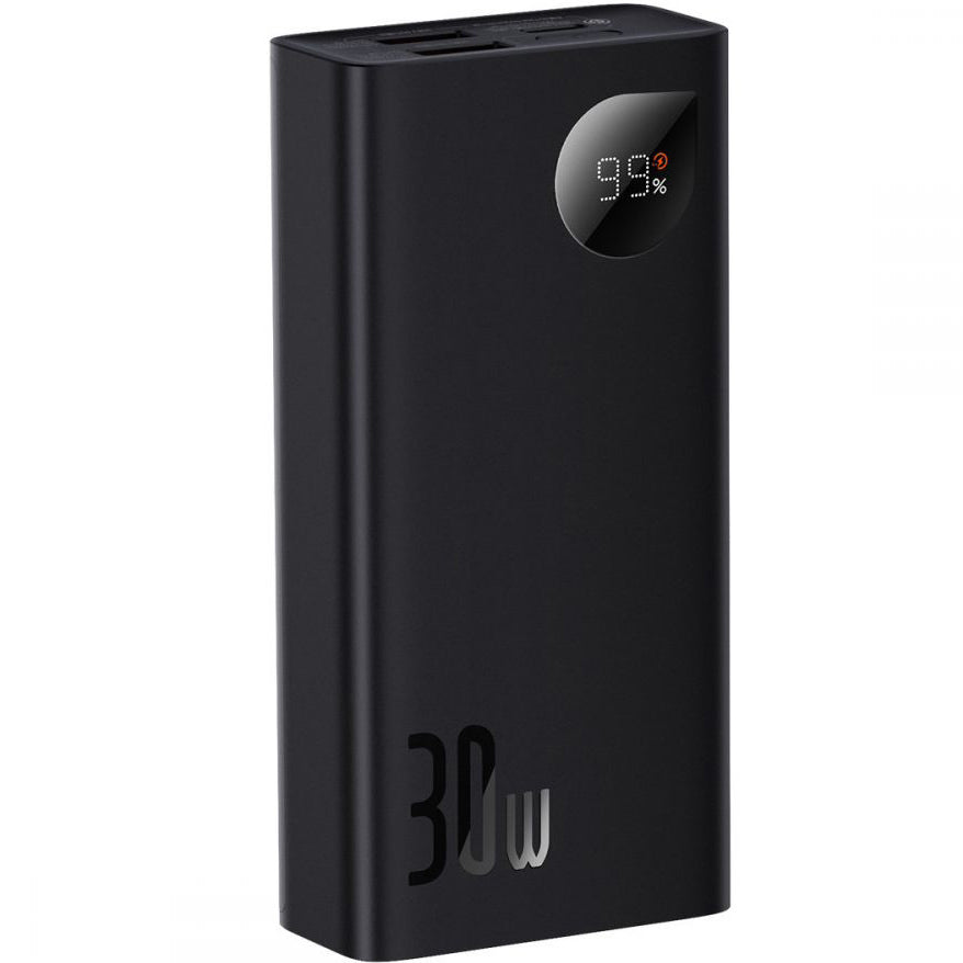 Externá batéria Baseus Adaman2, 10000mAh, 30W, QC + PD, 1 x USB-C - 2 x USB-A, Čierna PPAD040101