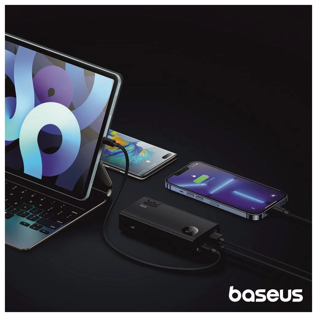 Externá batéria Baseus Adaman2, 10000mAh, 30W, QC + PD, 1 x USB-C - 2 x USB-A, Čierna PPAD040101