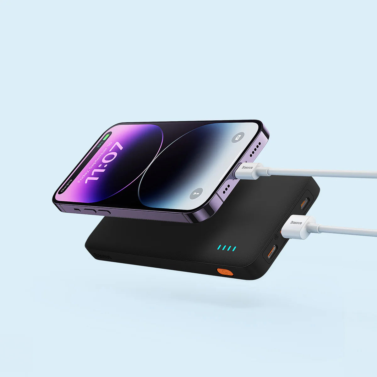 Externá batéria Baseus Airpow, 10000mAh, 20W, QC + PD, 1 x USB-A - 1 x USB-C, Čierna PPQD090001