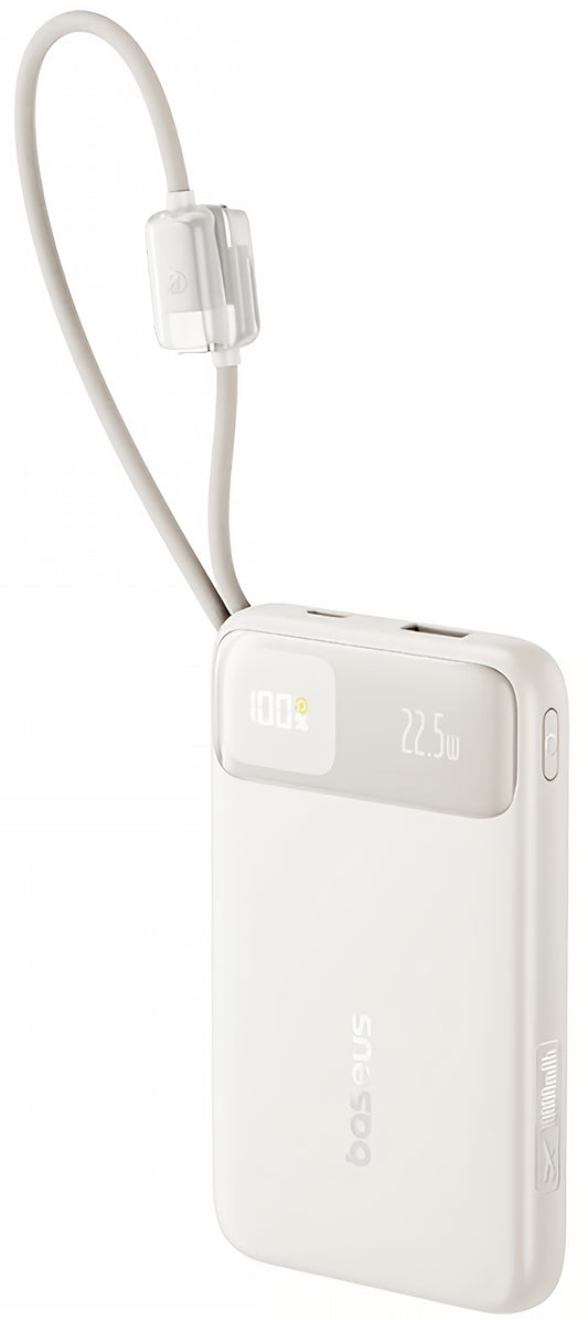 Externá batéria Baseus EnerFill FC11, 10000mAh, 22,5W, QC + PD, 1 x Lightning - 1 x USB-A - 2 x USB-C, Béžová E0027R05
