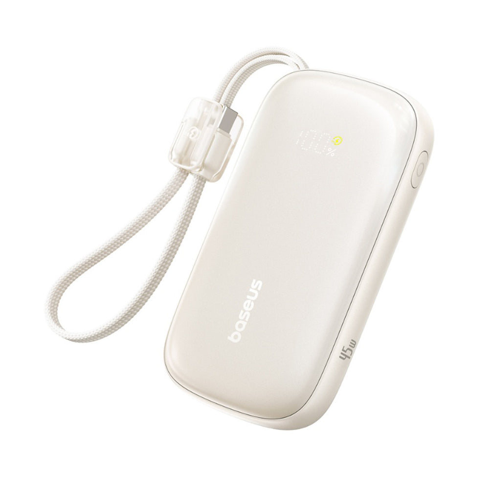 Externá batéria Baseus EnerFill FC21 Qpow 3 Ultra, 10000mAh, 45W, QC + PD, 1 x USB-A - 1 x USB-C, Béžová E0027Q01