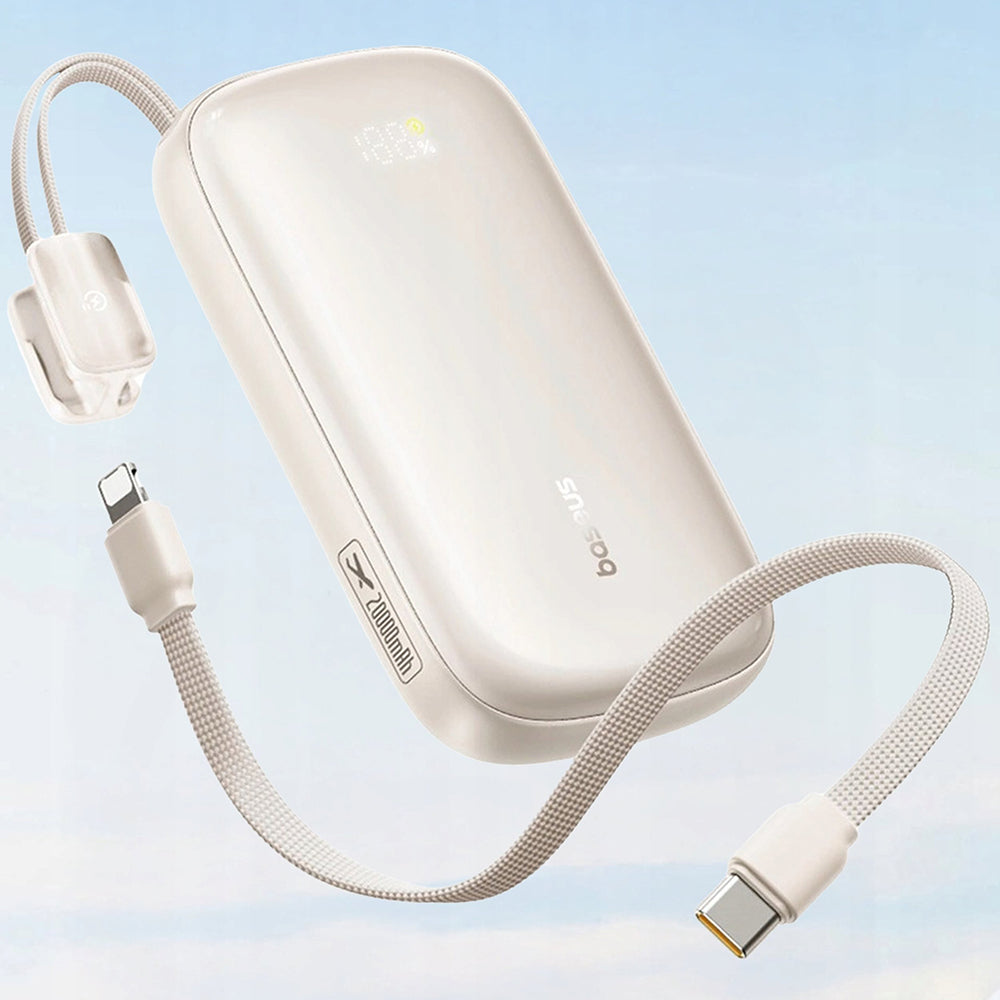 Externá batéria Baseus EnerFill FC21 Qpow 3 Ultra, 10000mAh, 45W, QC + PD, 1 x USB-A - 1 x USB-C, Béžová E0027Q01