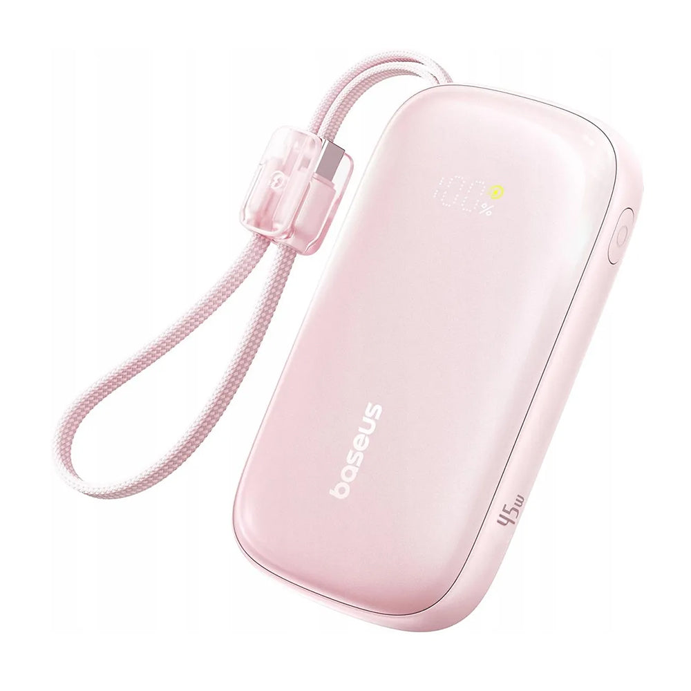 Externá batéria Baseus EnerFill FC21 Qpow 3 Ultra, 10000mAh, 45W, QC + PD, 1 x USB-A - 1 x USB-C, Ružová E0027Q02