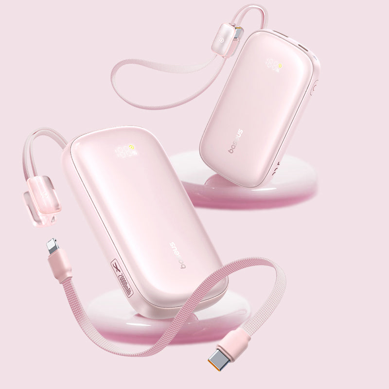 Externá batéria Baseus EnerFill FC21 Qpow 3 Ultra, 10000mAh, 45W, QC + PD, 1 x USB-A - 1 x USB-C, Ružová E0027Q02