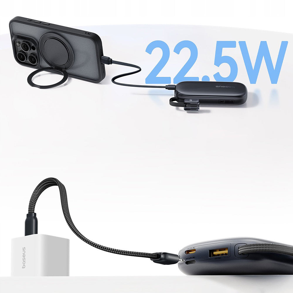 Externá batéria Baseus EnerFill FC21 Qpow 3 Ultra, 20000mAh, 22.5W, QC + PD, 1 x USB-A - 1 x USB-C, Ružová E0027M02