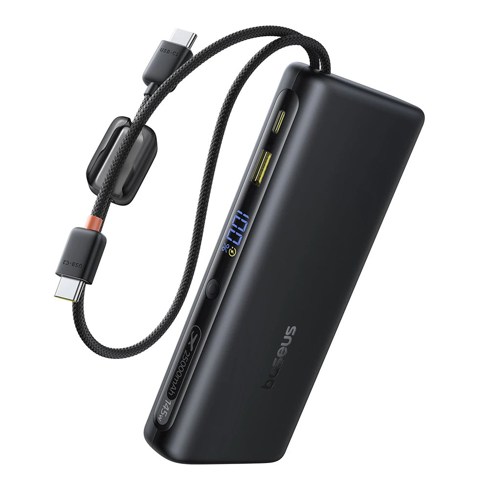 Externá batéria Baseus EnerFill FC41, 25000mAh, 145W, QC + PD, 1 x USB-A - 3 x USB-C, čierna E0028H03
