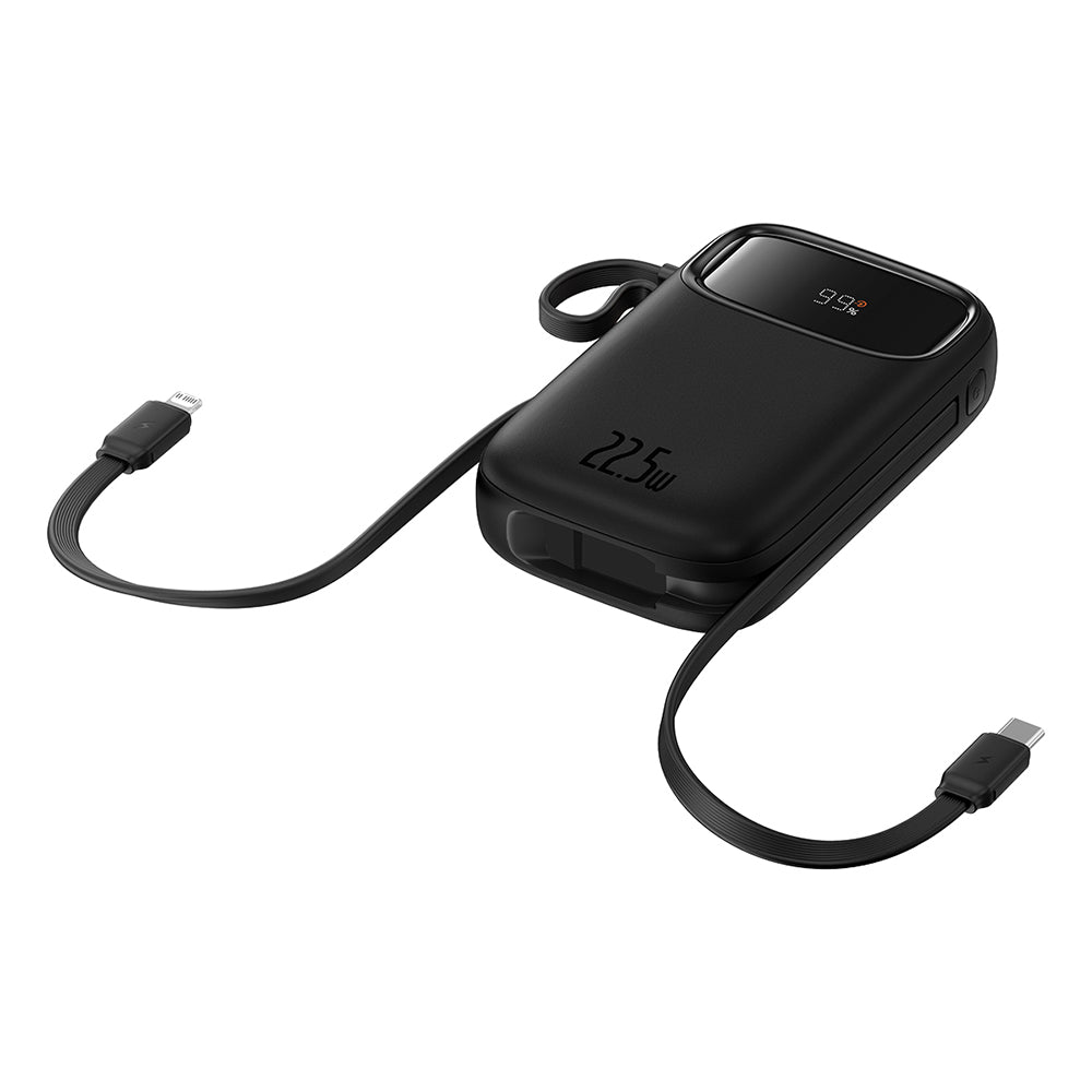 Baseus Qpow Pro+ External Battery, 20000mAh, 22.5W, QC + PD, 1 x Lightning - 1 x USB-A - 2 x USB-C, Black P10055002113-00