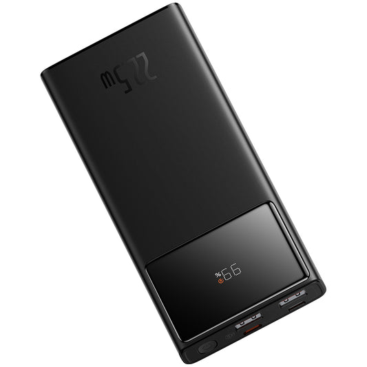 Baseus Star Lord externá batéria, 10000 mAh, 22,5 W, QC + PD, 1 x USB-C - 2 x USB-A, čierna PPXJ100001