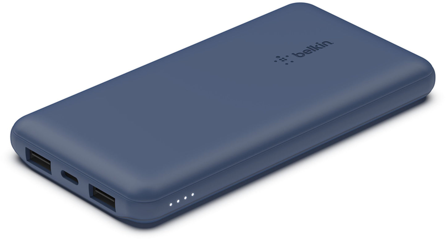 Externá batéria Belkin BoostCharge, 10000mAh, 15W, 1 x USB-C - 2 x USB-A, tmavomodrá BPB011btBL