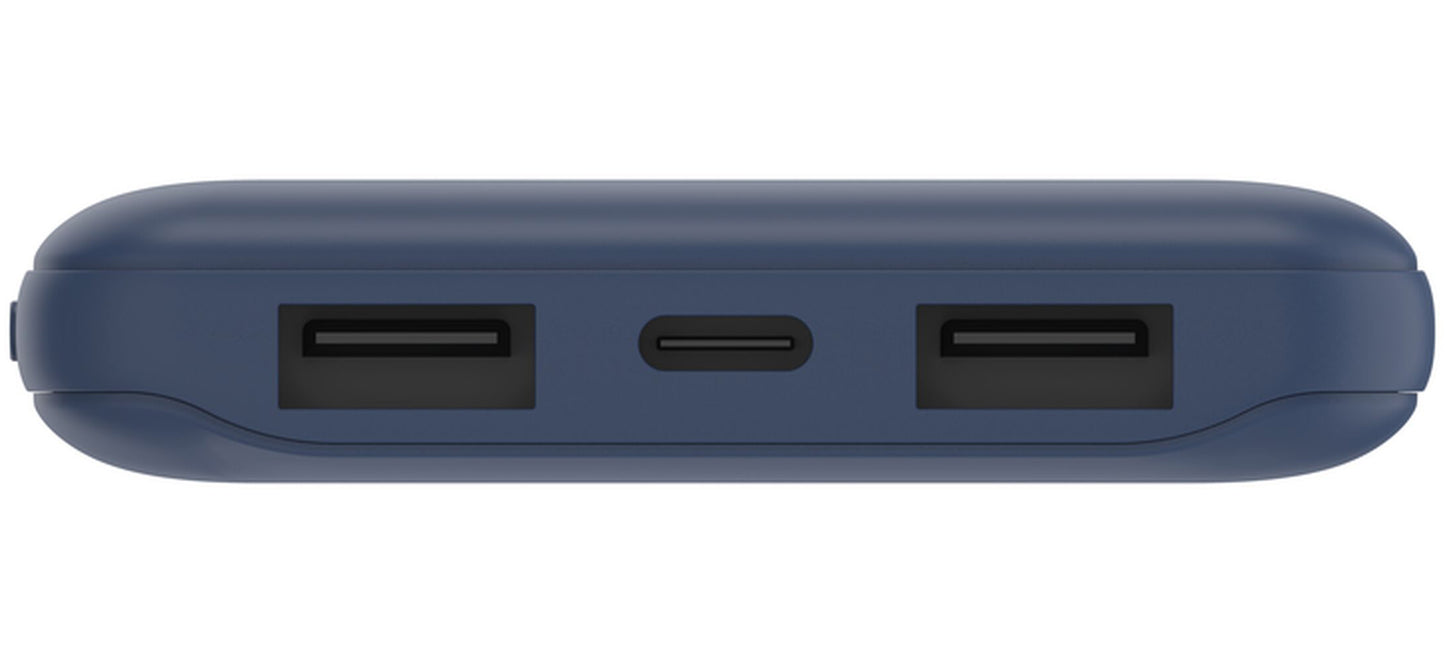 Externá batéria Belkin BoostCharge, 10000mAh, 15W, 1 x USB-C - 2 x USB-A, tmavomodrá BPB011btBL