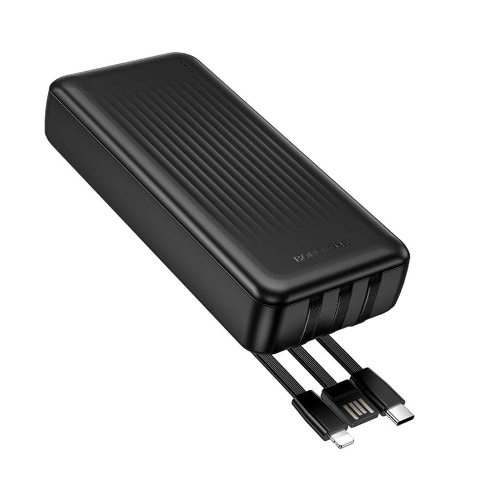Externá batéria Borofone BJ79 Clever, 20000mAh, 10W, 1 x Lightning - 1 x USB-A - 1 x USB-C, Čierna