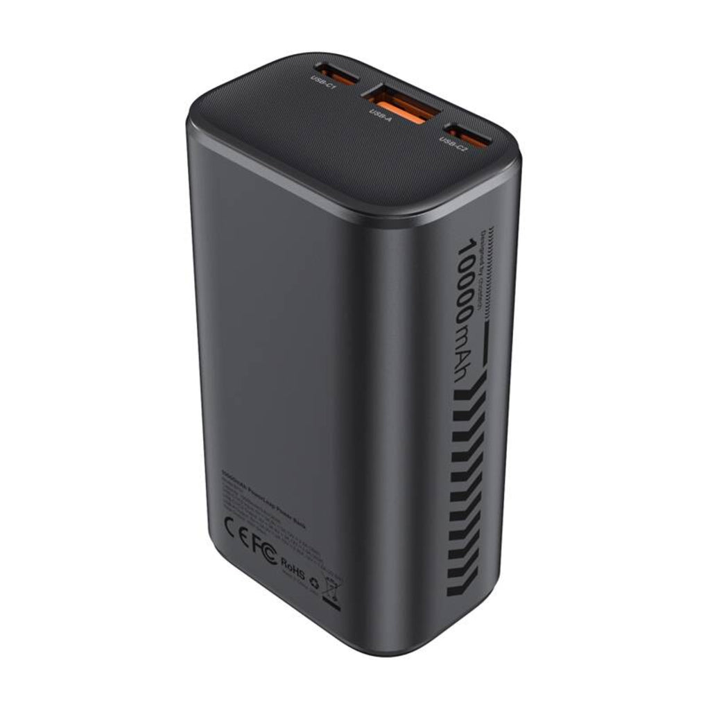 Externá batéria Choetech B701, 10000mAh, 30W, QC + PD, 1 x USB-A - 2 x USB-C, Čierna