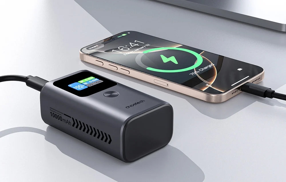 Externá batéria Choetech B701, 10000mAh, 30W, QC + PD, 1 x USB-A - 2 x USB-C, Čierna