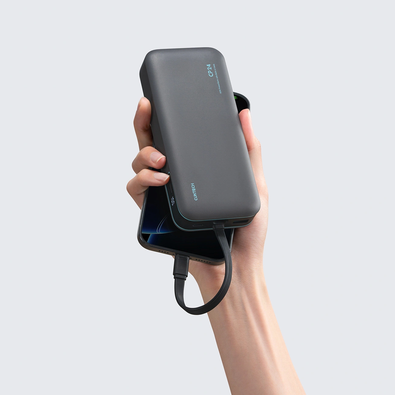 Externá batéria Cuktech LPB200N, 20000mAh, 40W, QC + PD, 1 x USB-A - 2 x USB-C, čierna