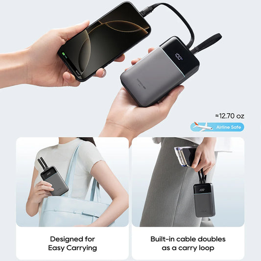 Externá batéria Cuktech LPB200NL, 20000mAh, 40W, QC + PD, 1 x Lightning - 1 x USB-A - 2 x USB-C, Sivá CKB200NLGLGY