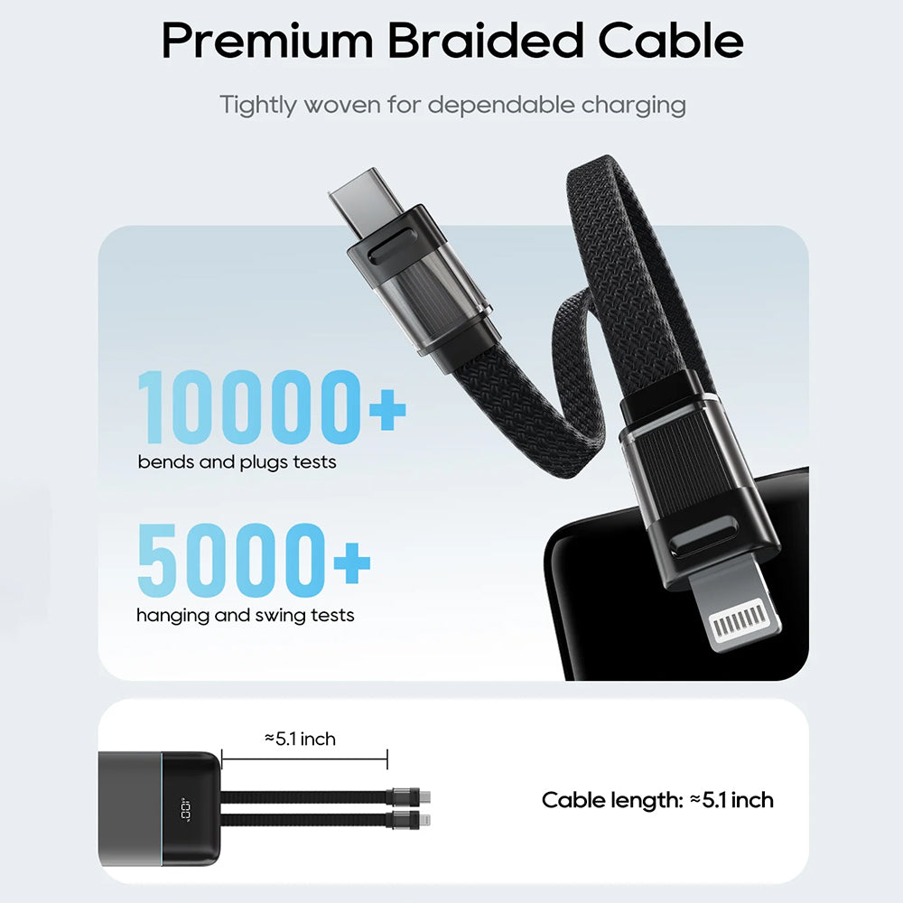 Externá batéria Cuktech LPB200NL, 20000mAh, 40W, QC + PD, 1 x Lightning - 1 x USB-A - 2 x USB-C, Sivá CKB200NLGLGY