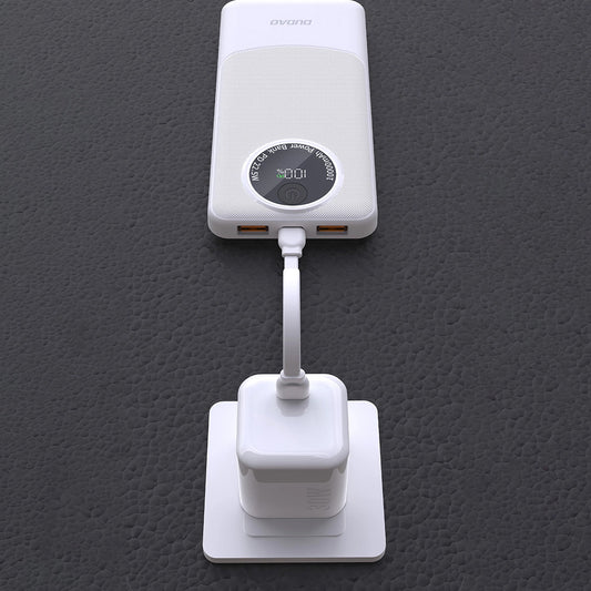 Externá batéria Dudao K12Pro, 20000mAh, 22.5W, QC + PD, 1 x USB-C - 2 x USB-A, Biela