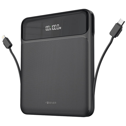 Forever TB-200 externá batéria, 20000 mAh, 100 W, QC + PD, 1 x Lightning - 2 x USB-C - 2 x USB-A, čierna