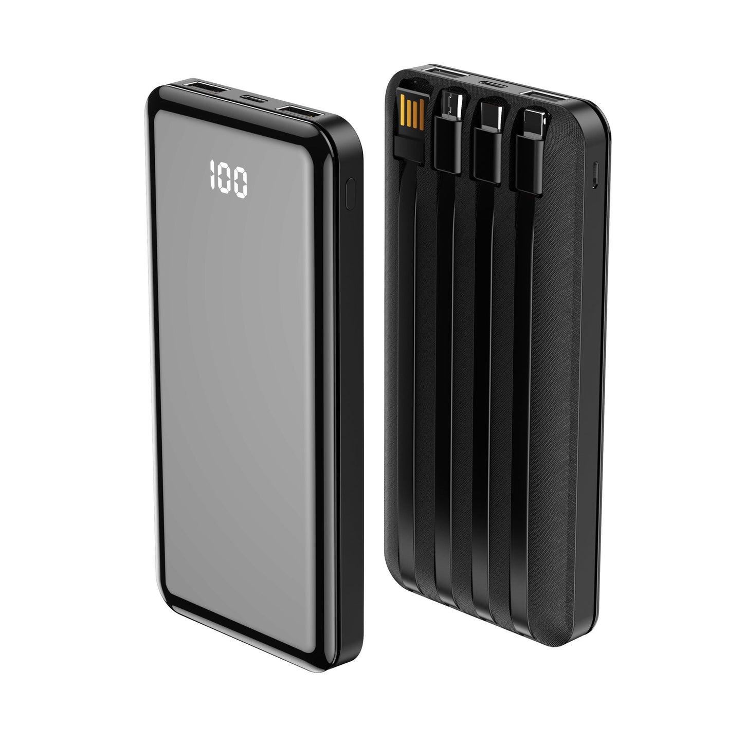 Forever TB-411 externá batéria, 10000 mAh, 10 W, 1 x Lightning - 1 x microUSB - 1 x USB-C - 2 x USB-A, čierna