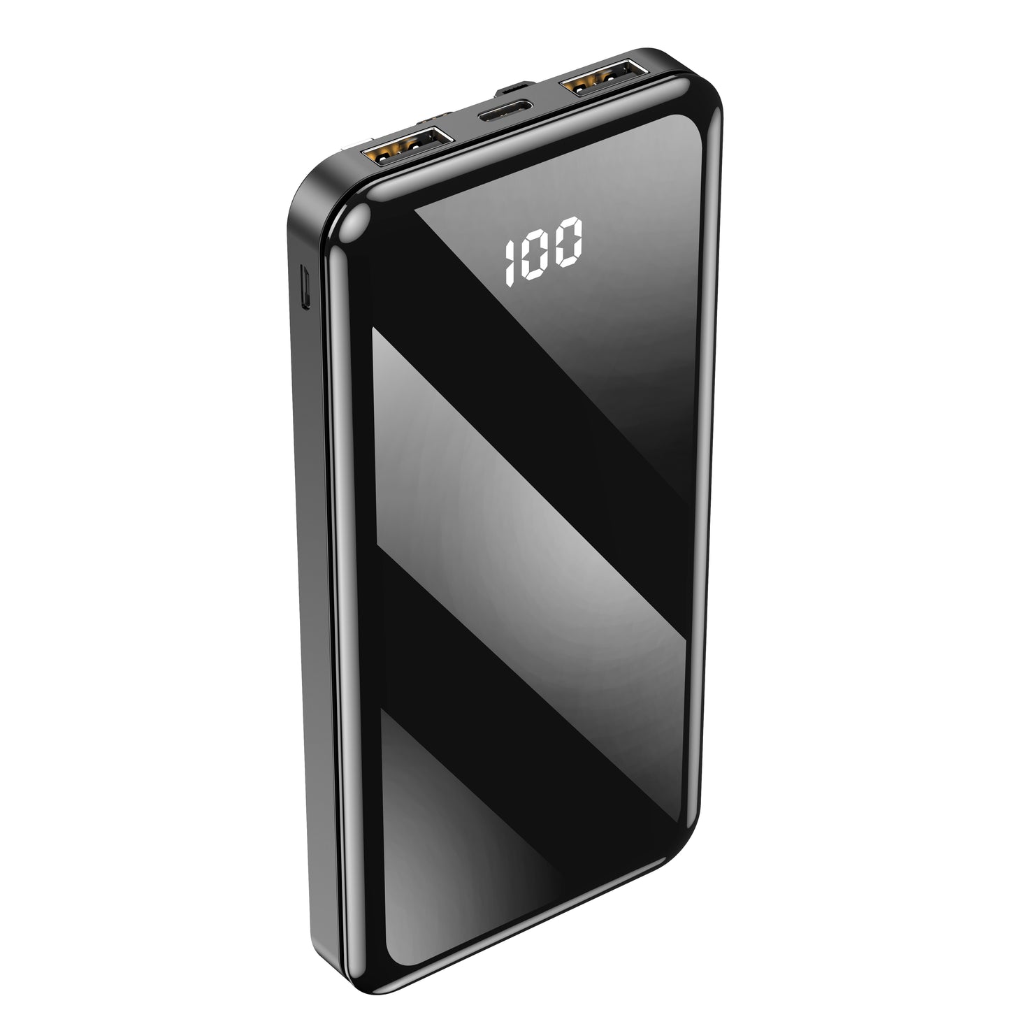 Forever TB-411 externá batéria, 10000 mAh, 10 W, 1 x Lightning - 1 x microUSB - 1 x USB-C - 2 x USB-A, čierna