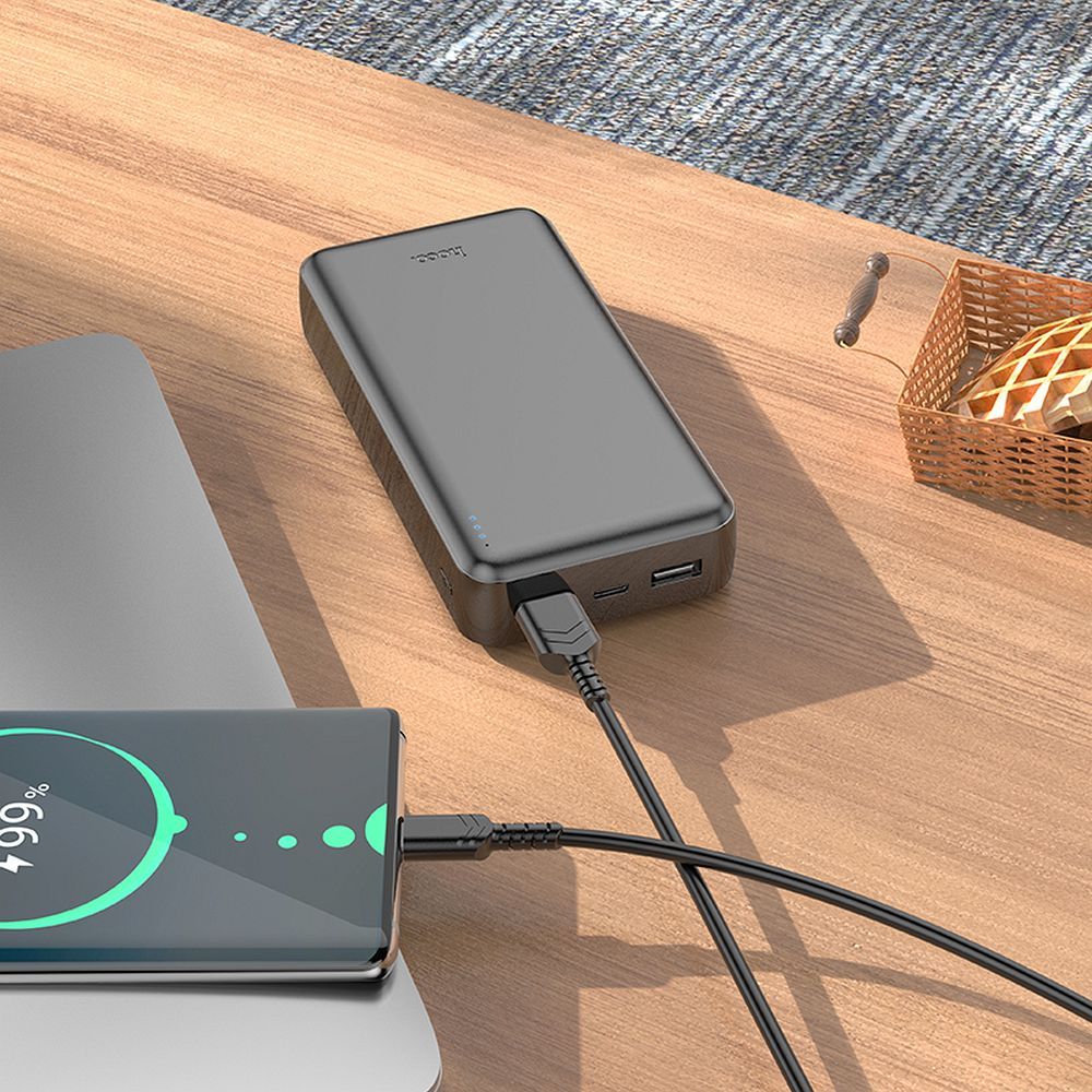 Externá batéria HOCO J100A, 20000mAh, 10W, 2 x USB-A, čierna