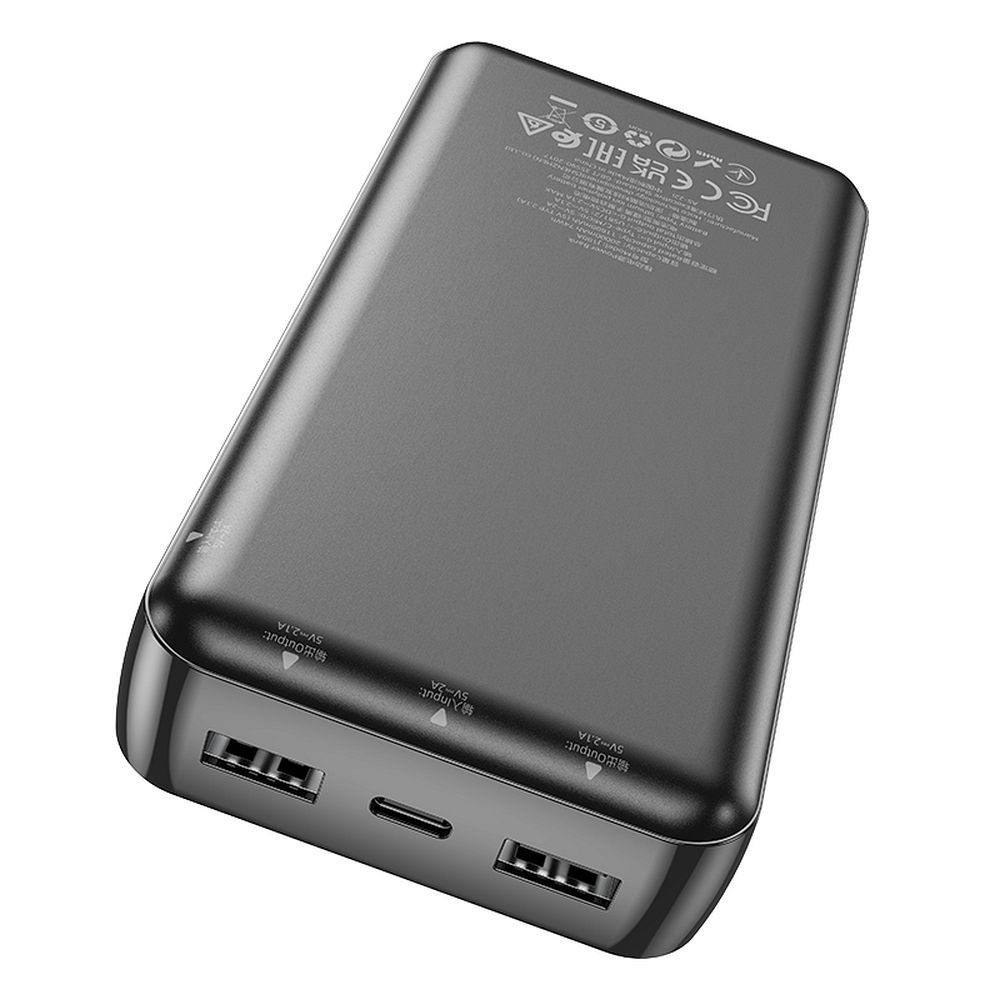 Externá batéria HOCO J100A, 20000mAh, 10W, 2 x USB-A, čierna