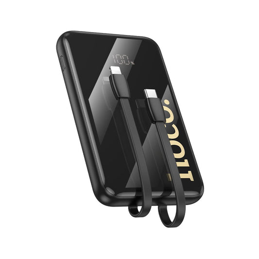 Externá batéria HOCO Q37, 10000mAh, 22,5W, QC + PD, 1 x Lightning - 1 x USB-A - 2 x USB-C, čierna