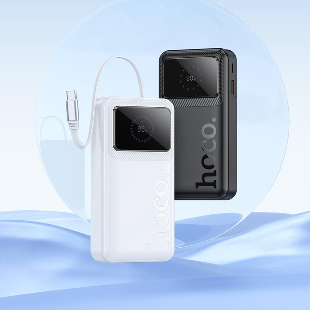 Externá batéria HOCO Q41, 20000 mAh, 22,5 W, QC + PD, 1 × USB-A – 2 × USB-C, biela
