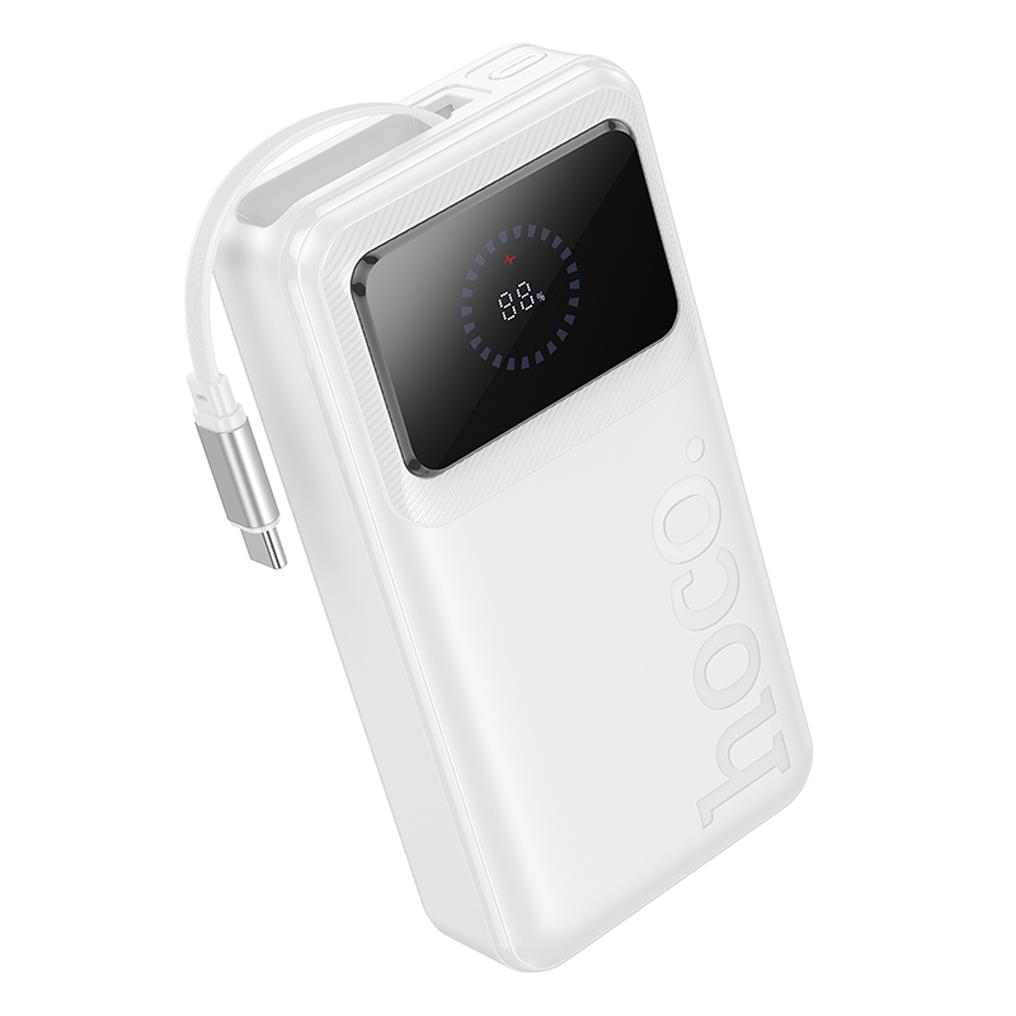 Externá batéria HOCO Q41, 20000 mAh, 22,5 W, QC + PD, 1 × USB-A – 2 × USB-C, biela