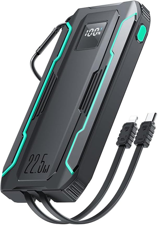 Externá batéria Joyroom JR-L017, 10000mAh, 22.5W, QC + PD, 1 x Lightning - 1 x USB-A - 2 x USB-C, Čierna