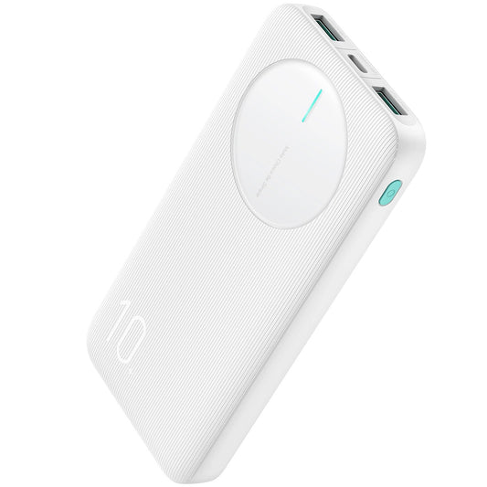 Externá batéria Joyroom JR-PBF12, 10000mAh, 12W, 1 x USB-C - 2 x USB-A, Biela