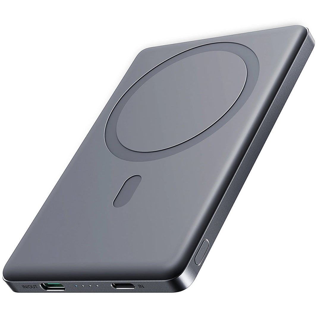 Externá bezdrôtová batéria Joyroom JR-PBM08, 5000mAh, 20W, PD + FQI, 1 x QI - 1 x USB-C, Sivá