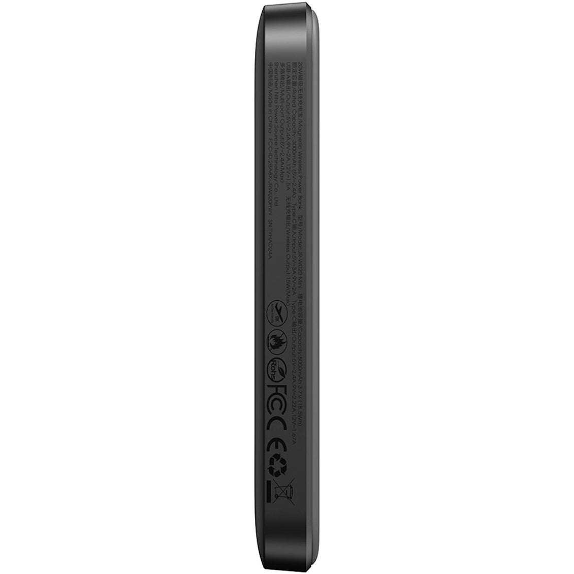 Externá bezdrôtová batéria Joyroom JR-W020 Mini, 5000mAh, 20W, QC + PD + FQI, 1 x QI - 1 x USB-A - 1 x USB-C, Čierna