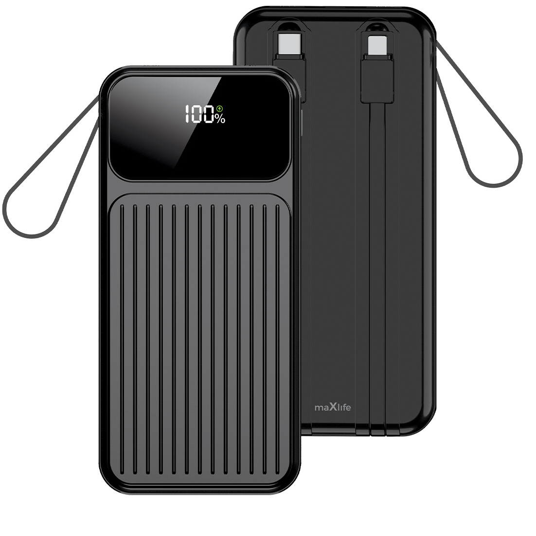 Externá batéria MaXlife MXPB-06, 10000mAh, 22.5W, QC + PD, 1 x Lightning - 2 x USB-A - 2 x USB-C, Čierna