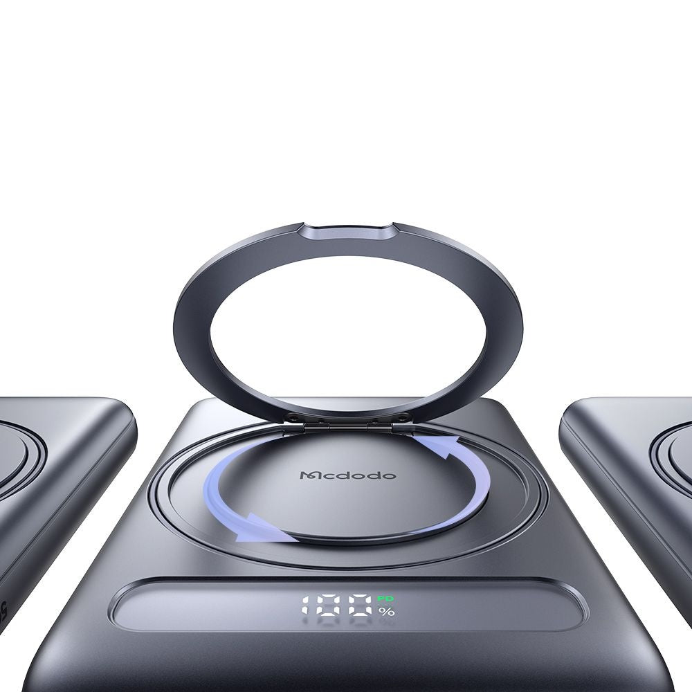 Externá bezdrôtová batéria McDodo MC-8361 Meta, 5000mAh, 20W, PD + FQI, 1 x QI - 1 x USB-C, Sivá