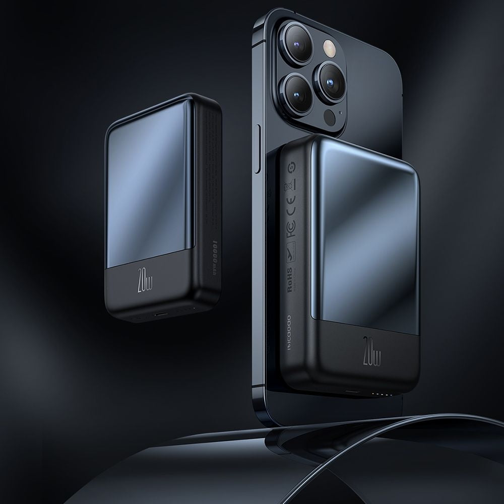 Externá bezdrôtová batéria McDodo MC-4261 Ambilight, 10000mAh, 20W, PD + FQI, 1 x QI - 1 x USB-C, Čierna