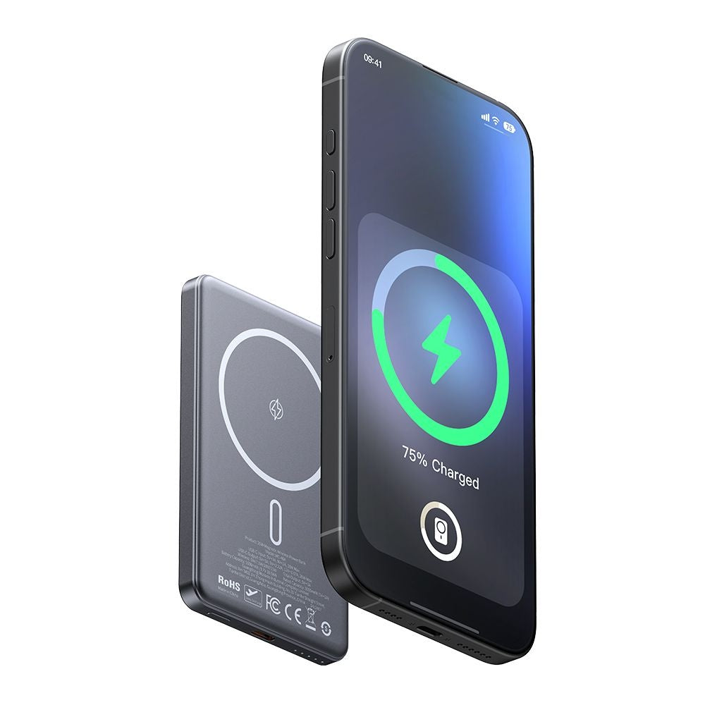 Externá bezdrôtová batéria McDodo MC-4641 Meta, 5000mAh, 20W, PD + FQI, 1 x QI - 1 x USB-C, čierna